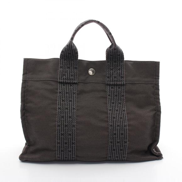 HERMES Ale Line PM Tote Bag Nylon Grey - Picture 1 of 9
